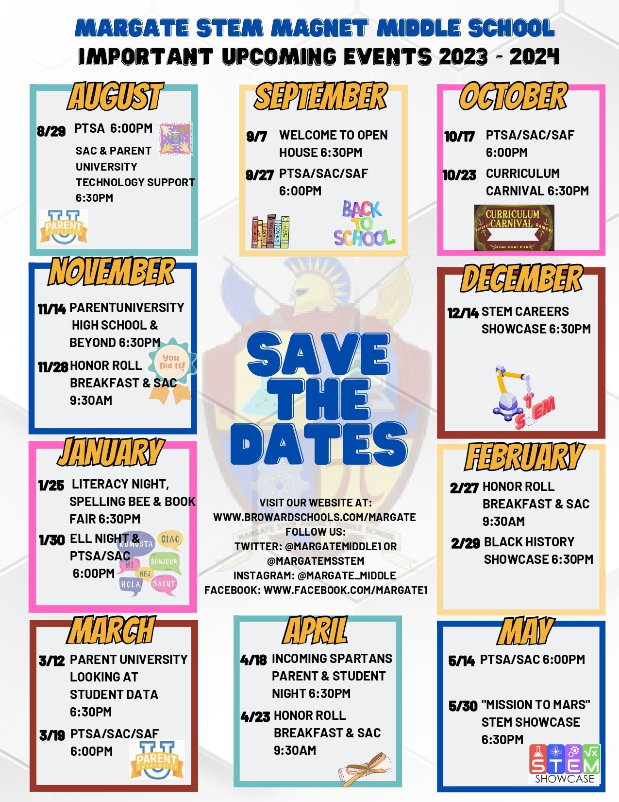 picture showing upcoming important events
